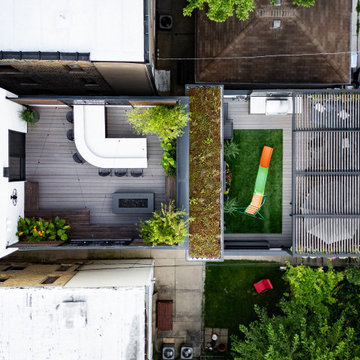 Wicker Park Single Family Home Outdoor Renovation: Rooftop Bar + Family-Friendly