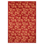 Bareens Designer Rugs - Oriental Ziegler Kattie Red Gold Hand-Knotted Wool Rug - 6'2'' x 8'11'' - Enhance the ambiance of your home with this magnificent Persian-influenced Turkish hand-knotted rug made by skilled artisans capable of creating the most exceptional vegetable dyes and hand-spun wool. This exquisite handmade rug is a one-of-a-kind Peshawar Kafkaz, otherwise identified as Chobi, Chobi Peshawar, Oushak, or Ziegler rug. These handmade rugs are crafted in Pakistan utilizing superior-quality wool imported from Australia, New Zealand, and Korea in two types of weaves: the Persian weave and the Mori weave. This rug is meticulously crafted by hand using the finest natural vegetable dyes extracted from local plants. The artisans use a blend of hand-spun local and fine merino wool, resulting in a rug with a compelling texture, higher lanolin content, and longer staple. The artisans occasionally incorporate natural or artificial silk into the pile to enhance specific motifs. The finished product is an awe-inspiring execution of flawless design and an understated palette that exudes elegance.