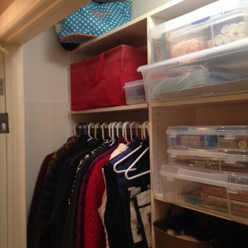 Winter storage/craft center (hall closet)