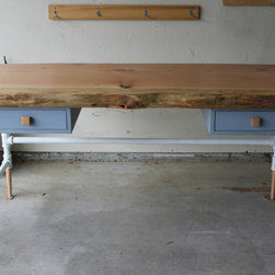 Hobby Project - LiveEdge Slab Desk - Drafting Tables