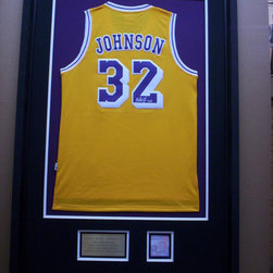 Sports Jersey | Custom Design and Framing by Karen's Detail Custom Frames, Orang - Picture Frames