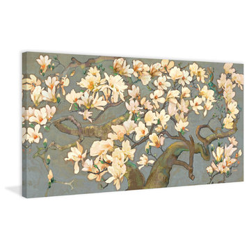 "Magnolia Branches IV" Painting Print on Canvas by Evelia