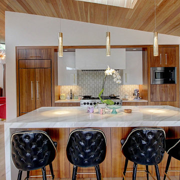 Glam Mid-Century Kitchen
