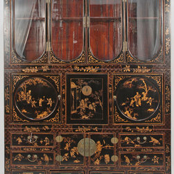 Antique Chinese Chinoiserie-Style China Cabinet - China Cabinets And Hutches