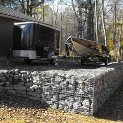 Cottage Gabion basket retaining wall - Landscaping Stones And Pavers