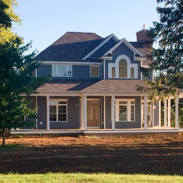 Siding Installation - James Hardie Lap Siding in Evening Blue