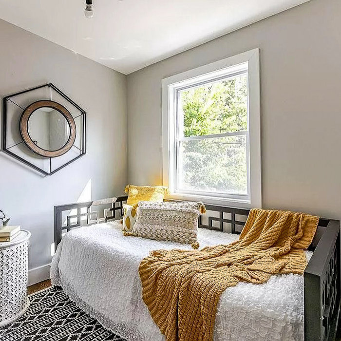 Inspiration for a contemporary bedroom remodel in DC Metro