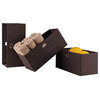 Torino 3-Pc Foldable Fabric Basket Set, Large, Chocolate