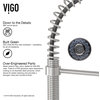 VIGO Edison Pull-Down Kitchen Faucet With Soap Dispenser, Stainless Steel