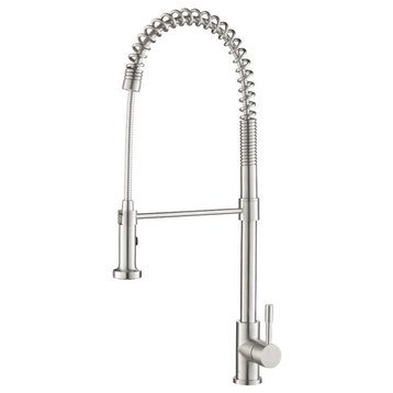 Isenberg K.2000 Professio S Dual Spray Tall Kitchen Faucet, Stainless Steel