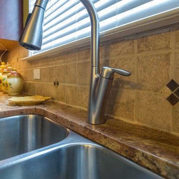 Tuscan Backsplash & Powder Room In Bowie