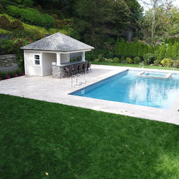 Ivory Travertine Project in Manhasset - Landscaping Stones And Pavers