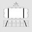 12-Seater Solid Oak Dining Table, Black
