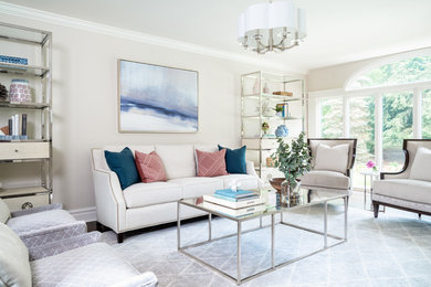 Living room - transitional living room idea in New York