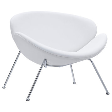 Modern Contemporary Living Room Lounge Chair White