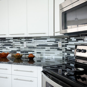 Glass Backsplash Tile Modern Brick