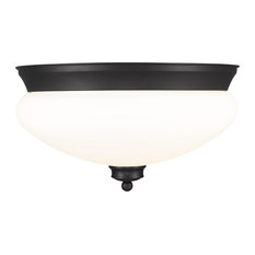 Z-LITE 721F2-MB 2 Light Flush Mount, Matte Black