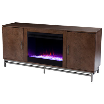 Venallo Color Changing Fireplace With Media Storage