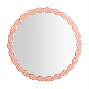 Agnes Wall Mirror, Mauve, Round