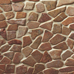 Original Style Earthworks Pebbles Rustic Mosaic Red - Products - Tile