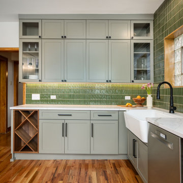 Winnemac Kitchen Remodel: Serene Green Interior