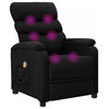 vidaXL Massage Chair Massaging Recliner Chair for Elderly Black Faux Leather