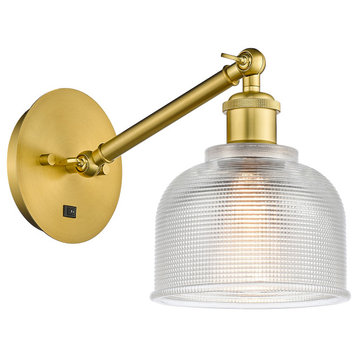 Innovations 317-1W-SG-G412-LED 1-Light Sconce, Satin Gold