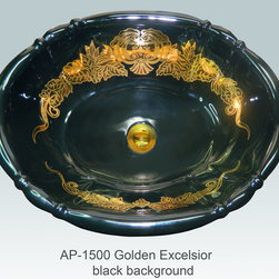 Hand Painted Drop-in Sinks by Atlantis Porcelain Art - Products