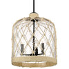 Nassau 3 Light Pendant With Hammered Clear Glass Shade