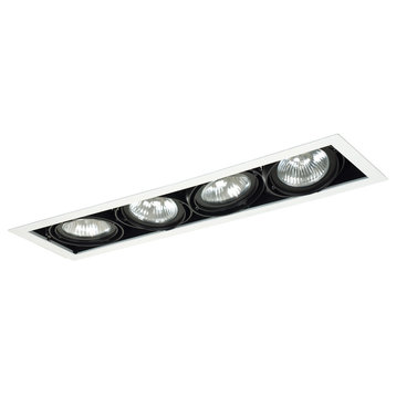 Jesco Mgp30-4Wb 4-Light Double Gimbal Recessed Line Voltage Fixture