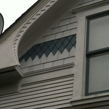 Historic Home exterior custom molding installation by Master Carpenter Westbrook
