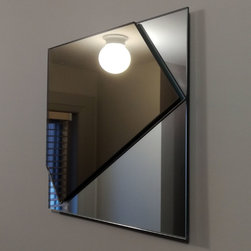 Geometric Mirror, Bronze on Clear. - Wall Mirrors