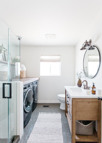 Beach Style Laundry Room by CHRISTOPHER LEE FOTO
