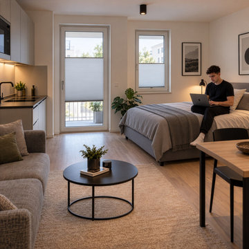 Plissee Studiowohnung