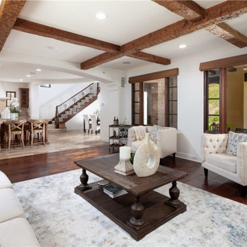 Staging - Newport Coast - Exposed Wood Living Room