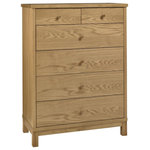 Bentley Designs - Atlanta Oak Furniture 2-Over, 4-Drawer Chest - Atlanta Oak 2 over 4 Drawer Chest features simple clean lines and a timeless style. The range is available in two tone, white painted or natural oak options, to suit any taste. Also manufactured with intricate craftsmanship to the highest standards so you know you are getting a quality product.