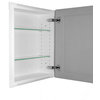 Fruitville Shaker Style Frameless Recessed Wood Bathroom Medicine Cabinet, 14x22, Primed Gray