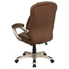 Flash Furniture High Back Upholstered Office Chair in Brown