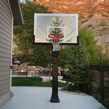 Basketball Hoop In Side Yard