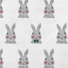 Bunny Fluffle Easter Decorative Throw Pillow, Ocean Abyss Green, 16x16"