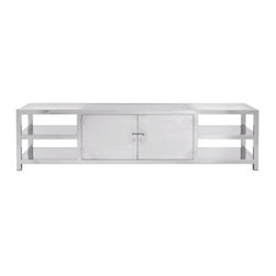 Stainless Entertainment Credenza - Entertainment Centers And Tv Stands