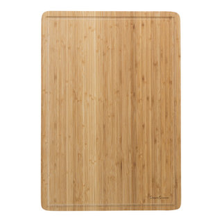 Classic Cuisine Extra Large Bamboo Cutting Board Eco Friendly and Antibacterial  Chopping and Serving Board with Juice Groove 20 x 14