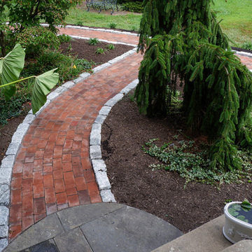 Front entrance walkways and landscape plantings