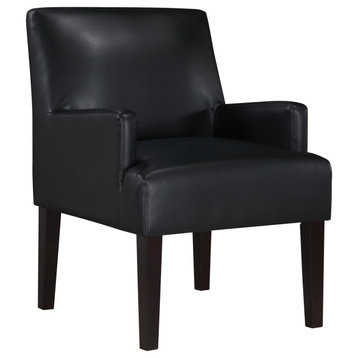 Main Street Guest Chair Black Faux leather