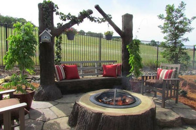 Unique Firepit and Sitting Area