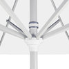11' Aluminum Umbrella Collar Tilt Matted White, Pacific Blue