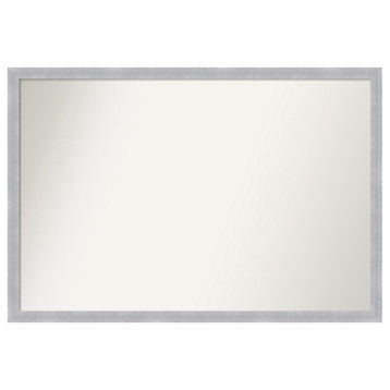 Grace Brushed Nickel Narrow Non-Beveled Wall Mirror 38x26 in.