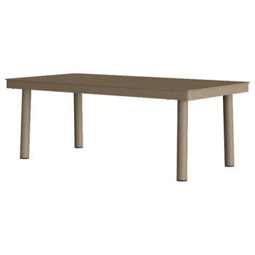 Luxe Aluminum Coffee Table Terra Pewter Tex Finish.