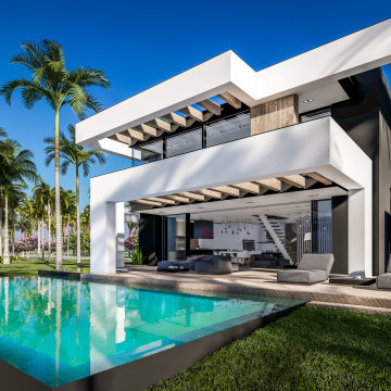 Luxurious House With Swimming Pool, Modern House, Remodeling Ideas