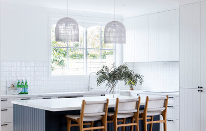 Before & After: A Blissful White Coastal Kitchen With Contrast